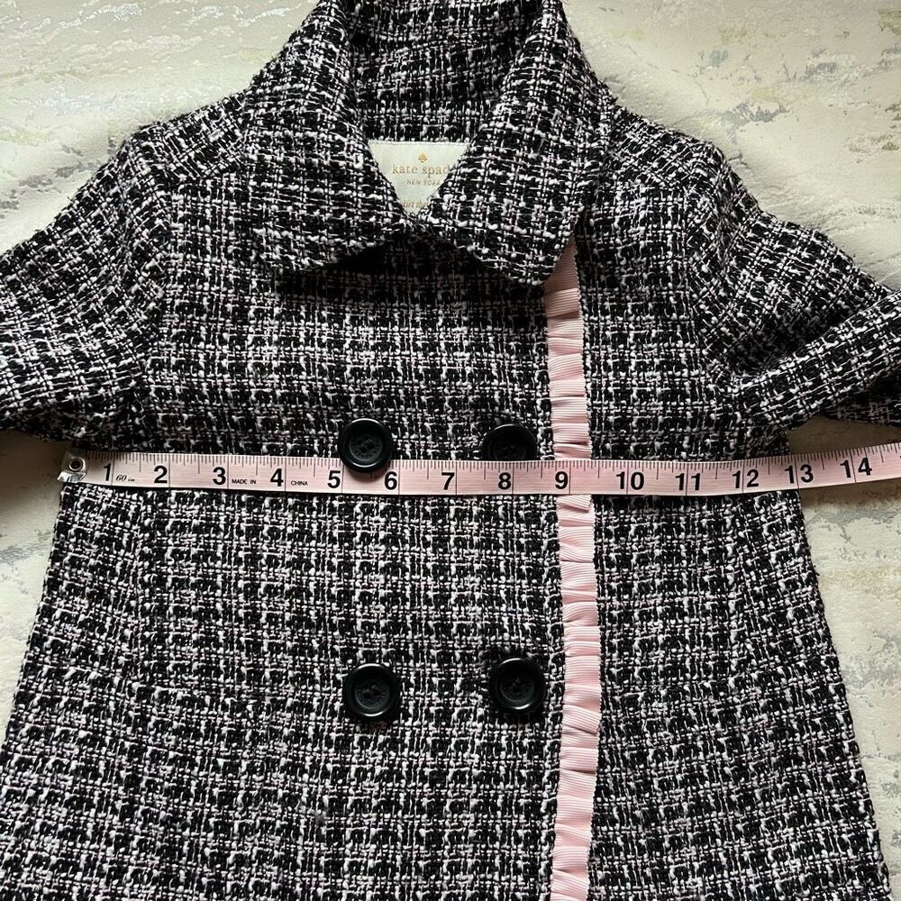 Kate Spade New York Baby Girls' Tweed Coat black - Picture 4 of 10